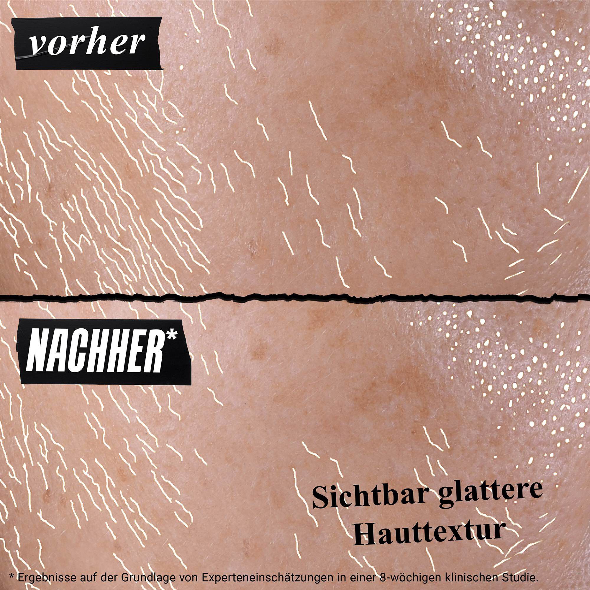 Better Screen UV Serum Vorher-Nachher-Ergebnisse auf der Haut