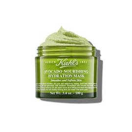 Foto des geoffneten Tiegels der Kiehl's Avocado Nourishing Hydration Mask – 100 g