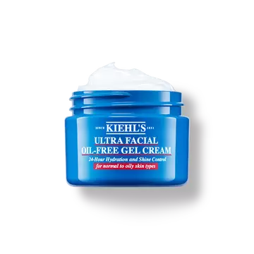 Un pot de 50 ml de gel-creme Ultra Facial Oil-Free Gel Cream de Kiehl's sur fond blanc.