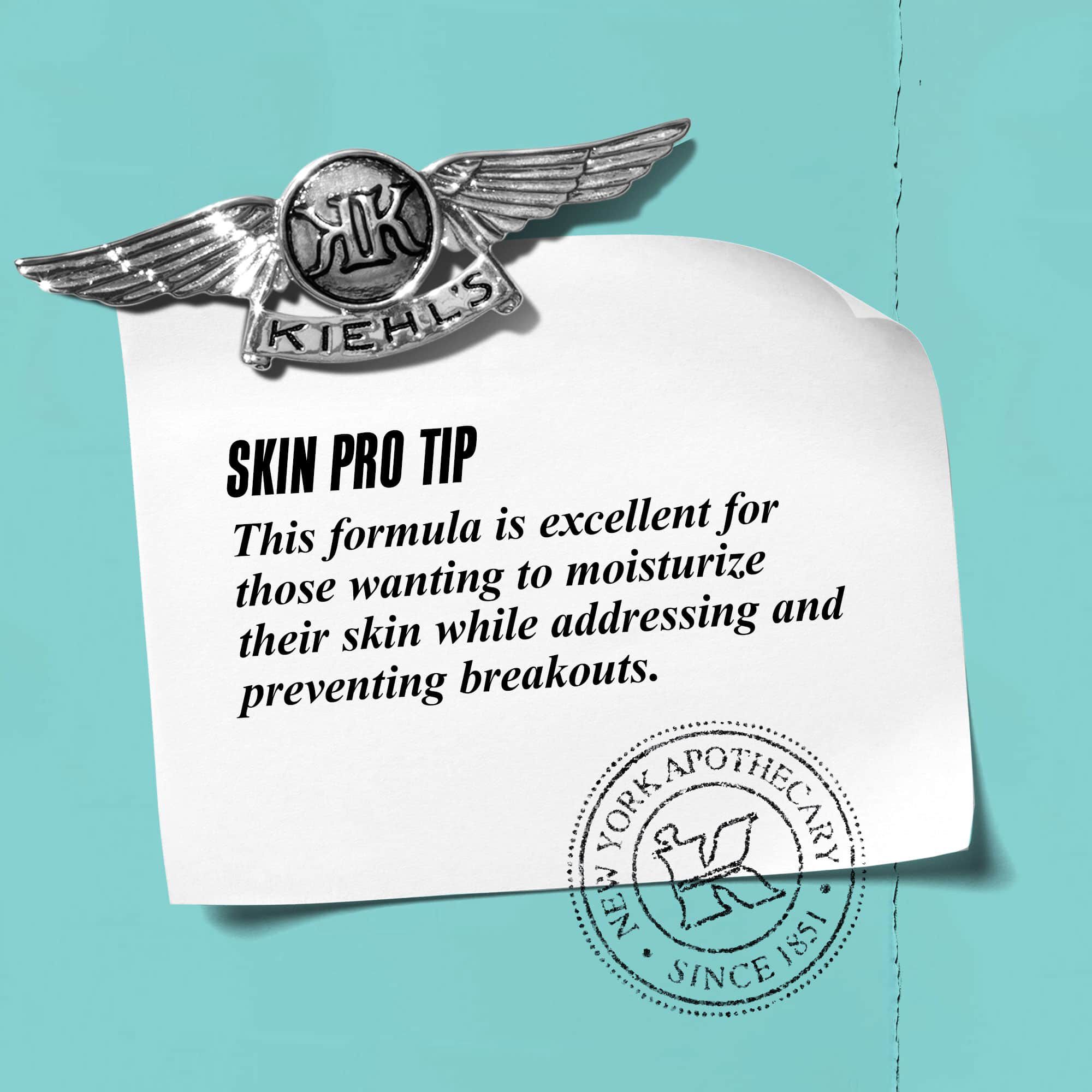 Grafik mit Text: „Profi-Tipp: Diese Formel eignet sich hervorragend zur Behandlung und Befeuchtung der Haut und bekampft und beugt gleichzeitig Ausbruchen vor.“