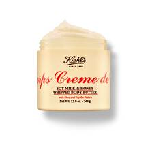 Geoffneter Tiegel der Kiehl's Creme de Corps Soy Milk & Honey Whipped Body Butter