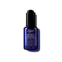 Un flacon de 30 ml d'huile pour le visage Midnight Recovery Concentrate de Kiehl's sur fond blanc.