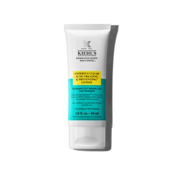 Un tube de 60 ml de lotion Expertly Clear Blemish-Treating & Preventing Lotion de Kiehl's sur fond blanc.