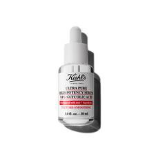 Un flacon de 30 ml de serum Ultra Pure 9.8% Glycolic Acid de Kiehl's sur fond blanc.