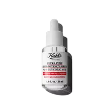 Un flacon de 30 ml de serum Ultra Pure 9.8% Glycolic Acid de Kiehl's sur fond blanc.