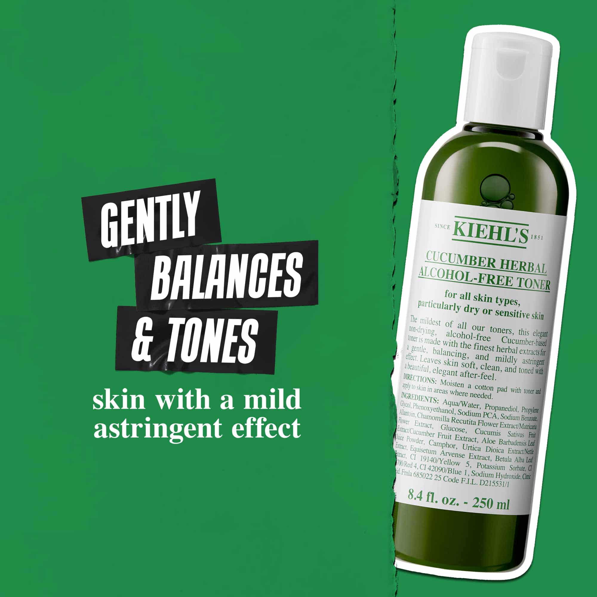 Tonique apaiasant Cucumber Herbal Alcohol-Free Toner