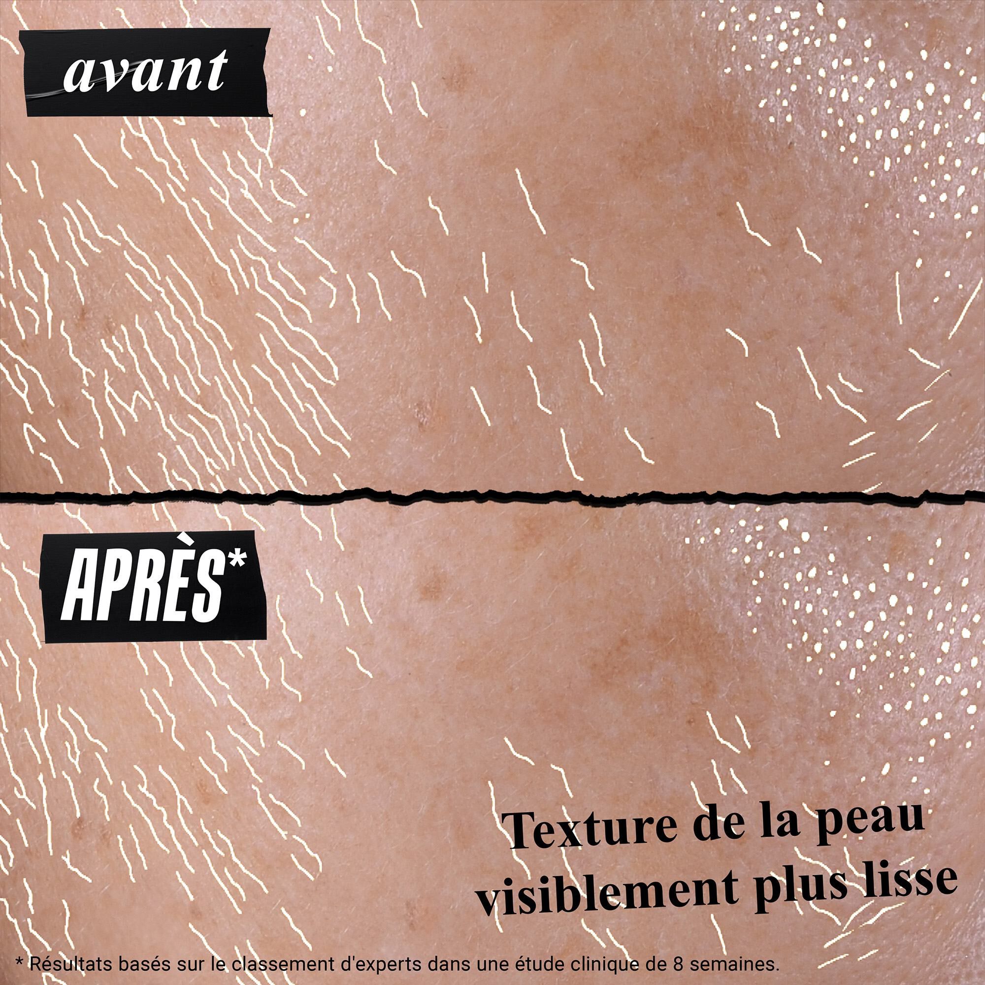 Resultats avant et apres du Better Screen UV Serum sur la peau