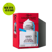 Kiehl's "Ultra-Hydrating Hits" gift set for face and body, featuring Ultra Facial Cream and Ultra Body Mega Moisture Squalane Cream.​  ​