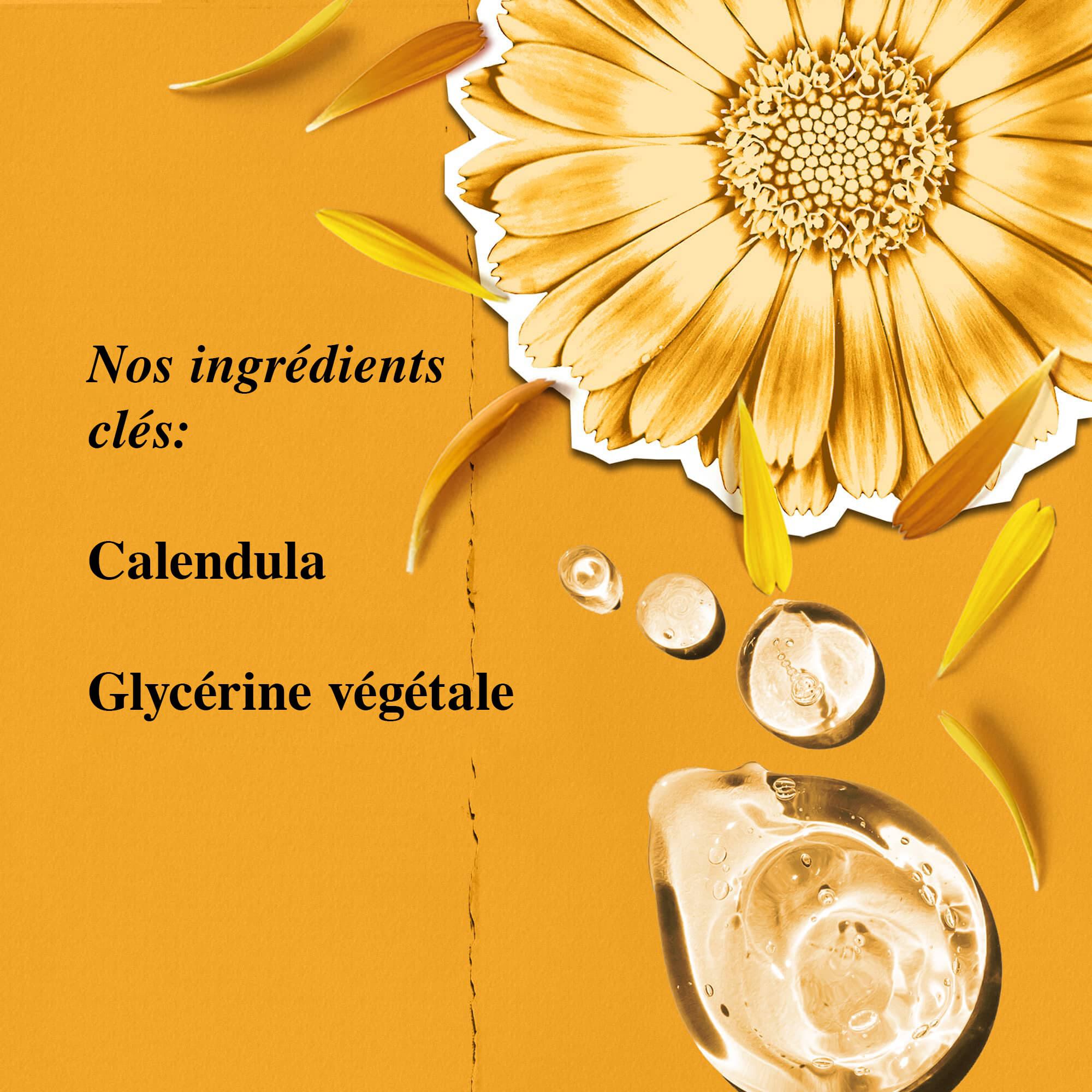Ingredients du Nettoyant Moussant au Calendula Kiehl's - Calendula et Glycerine