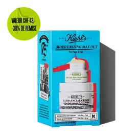 Kiehl's "Moisturizing Must Haves" gift set, including Creamy Eye Treatment with Avocado and Ultra Facial Cream.