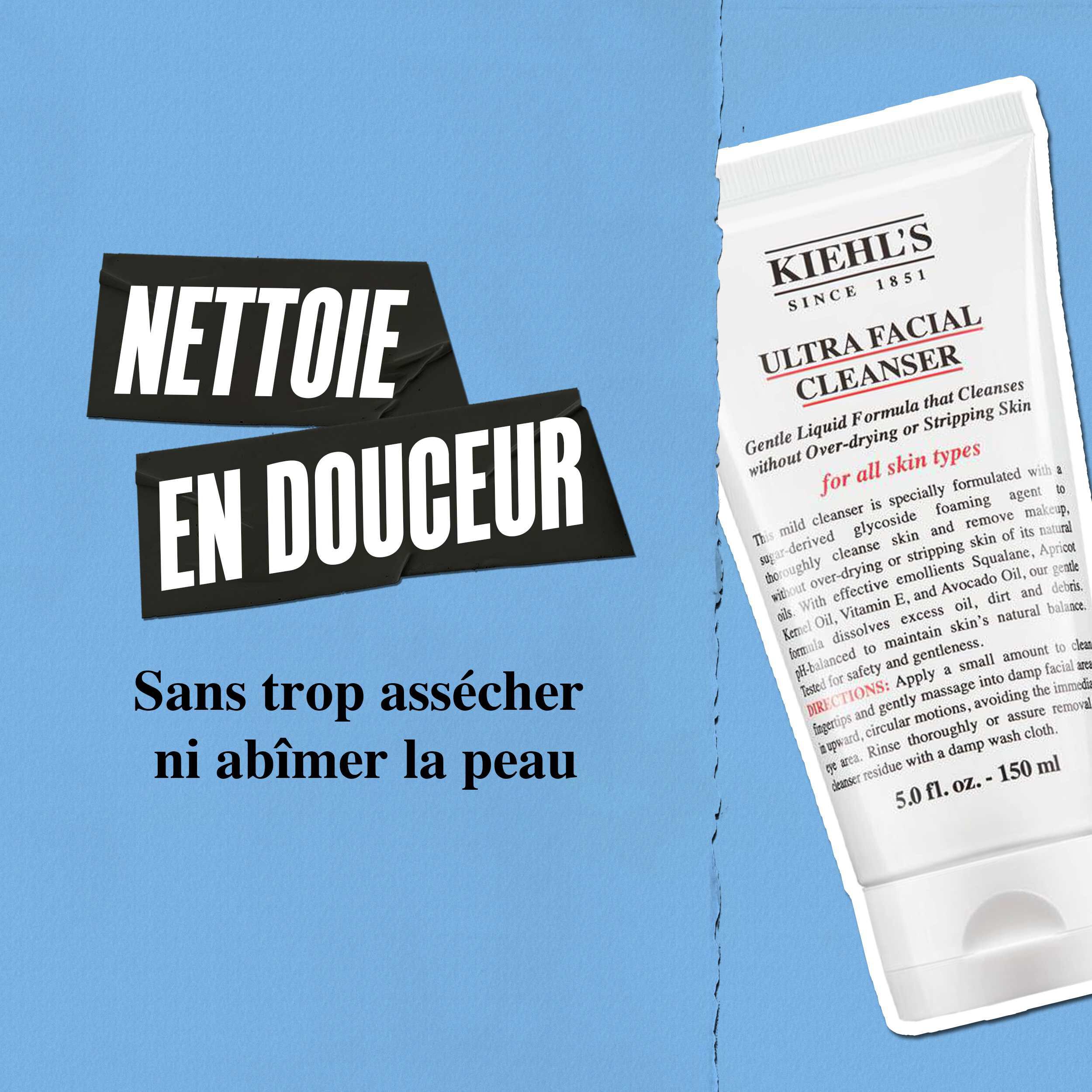 L'Ultra Facial Cleanser Kiehl's nettoie en douceur sans dessecher ni decape la peau