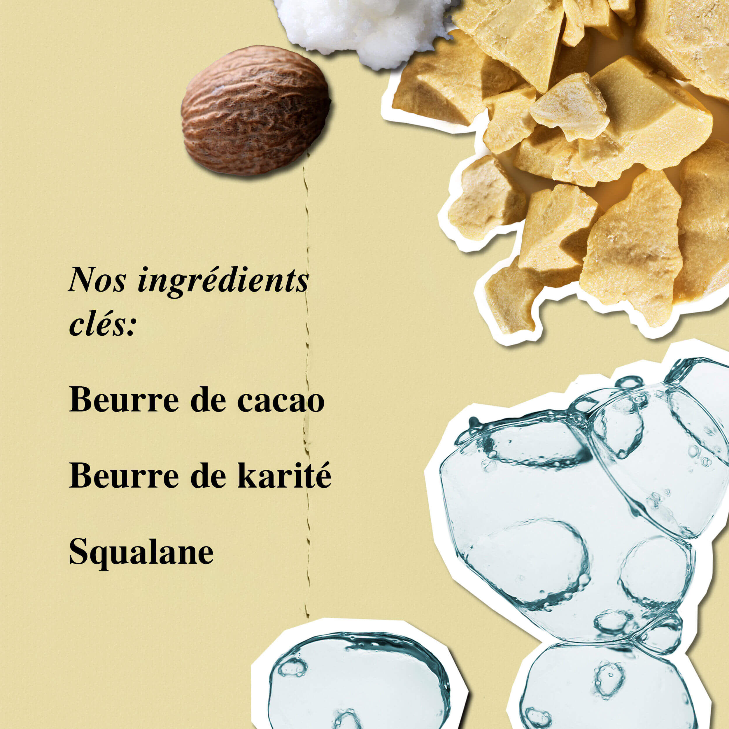 Illustration de la routine du lait Creme de Corps - Nettoyer, Exfolier, Hydrater, Apaiser et Proteger