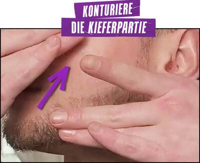 KONTURIERE DIE KIEFERPARTIE