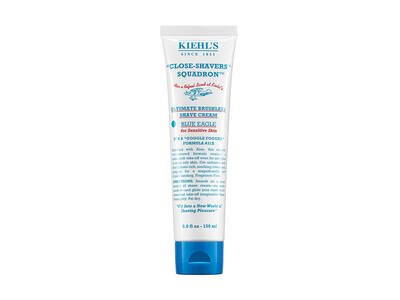 Kiehls „Close-Shavers Squadron“ Rasiercreme in blauer Verpackung fur empfindliche Haut, 150 ml.