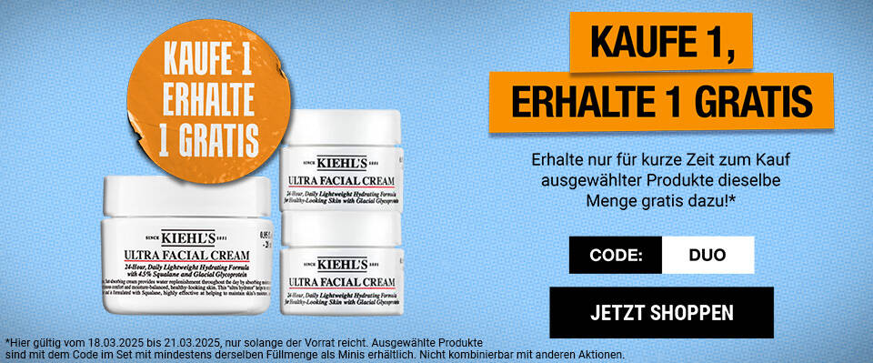 Feuchtigkeitsprodukte von Kiehls im Hintergrund