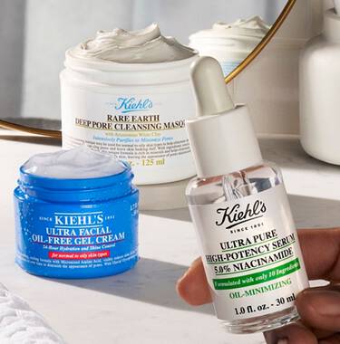Niacinamid-Serum von Kiehl's zusammen mit anderen Produkten