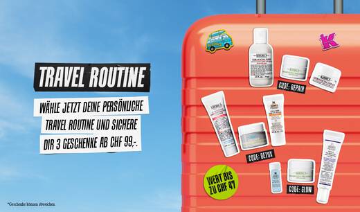 Wahle jetzt Deine personliche Travel Routine und sichere Dir 3 Geschenke ab 89€