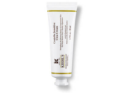 A tube of Kiehl's Centella Sensitive Cica Cream, designed for soothing and protecting sensitive skin. 50 ml.