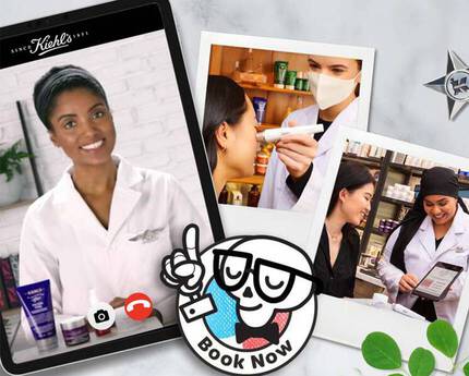 Une image promotionnelle presentant des professionnelles de la beaute souriantes et des clients dans un salon, avec un appel a l'action "Reservez maintenant".